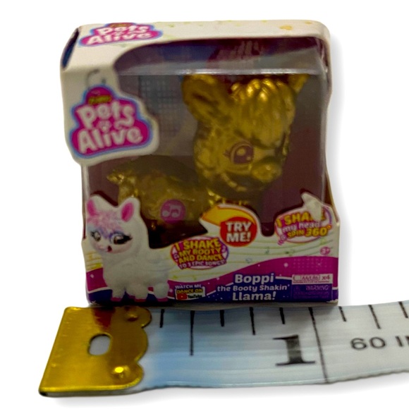 Zuru, Pets Alive, Super Rare, Gold Boppi Lama Mini Pet, Series 2, #12 - Picture 10 of 10